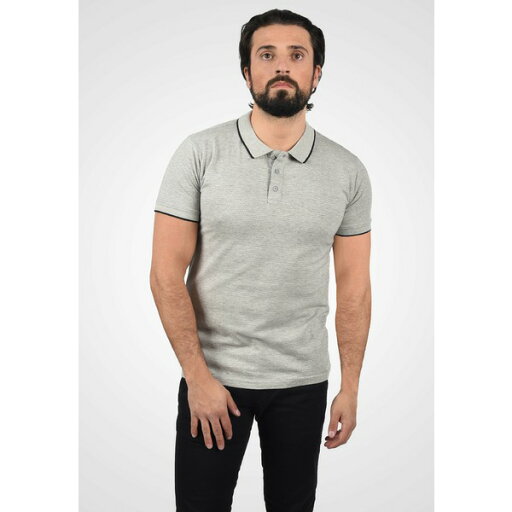 ソリッド メンズ ポロシャツ トップス SDSAVA - Polo shirt - light grey melange ソリッド メンズ ポロシャツ トップス SDSAVA - Polo shirt - light grey melange