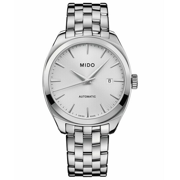 ミド メンズ 腕時計 アクセサリー Men's Swiss Automatic Belluna Royal Stainless Steel Bracelet Watch 41mm Silver-tone
