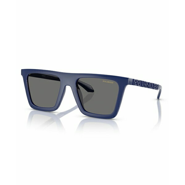 ヴェルサーチ メンズ サングラス・アイウェア アクセサリー Men's Polarized Sunglasses, Ve4468U Full Blue