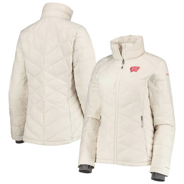 コロンビア レディース ジャケット＆ブルゾン アウター Wisconsin Badgers Columbia Women's Heavenly OmniHeat FullZip Jacket Cream