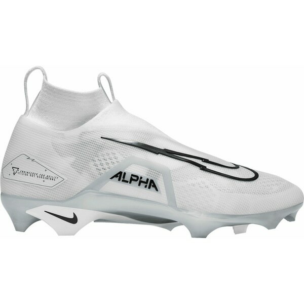 ナイキ メンズ サッカー スポーツ Nike Men's Alpha Menace Elite 3 Mid Football Cleats White/Black/Pure Platinum 1