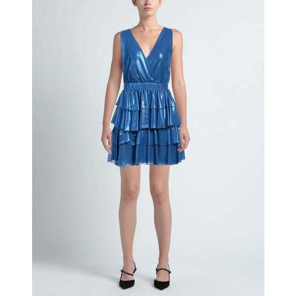 【送料無料】 ブルマリン レディース ワンピース トップス Mini dresses Blue