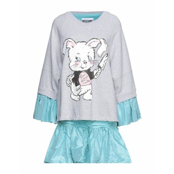 【送料無料】 モスキーノ レディース ワンピース トップス Mini dresses Grey