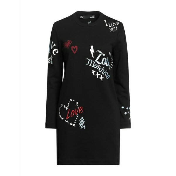 【送料無料】 モスキーノ レディース ワンピース トップス Mini dresses Black