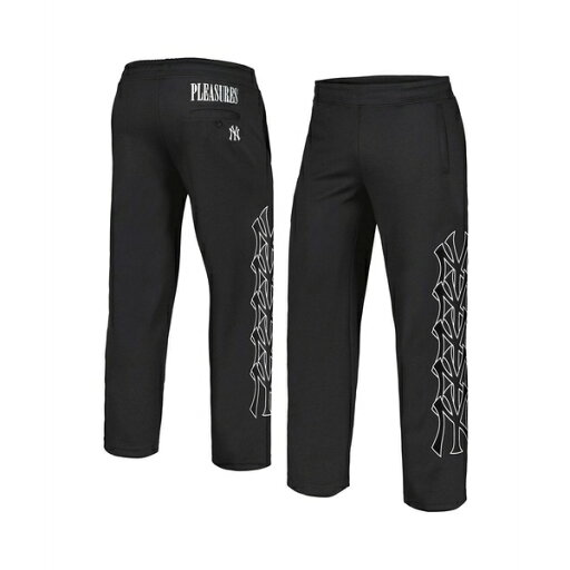 プレジャーズ メンズ カジュアルパンツ ボトムス Men's Black New York Yankees Pitcher Track Pants Black プレジャーズ メンズ カジュアルパンツ ボトムス Men's Black New York Yankees Pitcher Track Pants Black