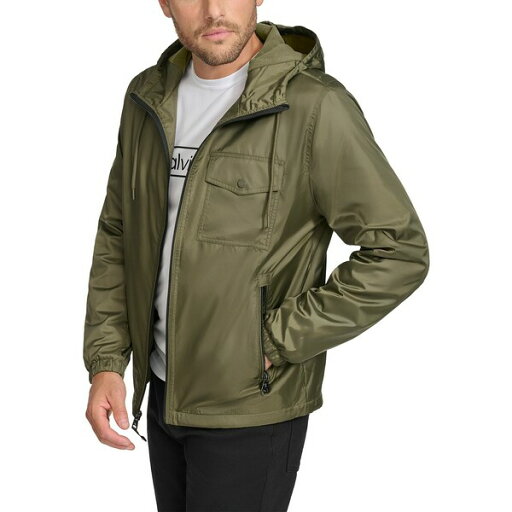 カルバンクライン メンズ ジャケット&ブルゾン アウター Men's Polar Fleece Lined Windbreaker Olive カルバンクライン メンズ ジャケット&ブルゾン アウター Men's Polar Fleece Lined Windbreaker Olive