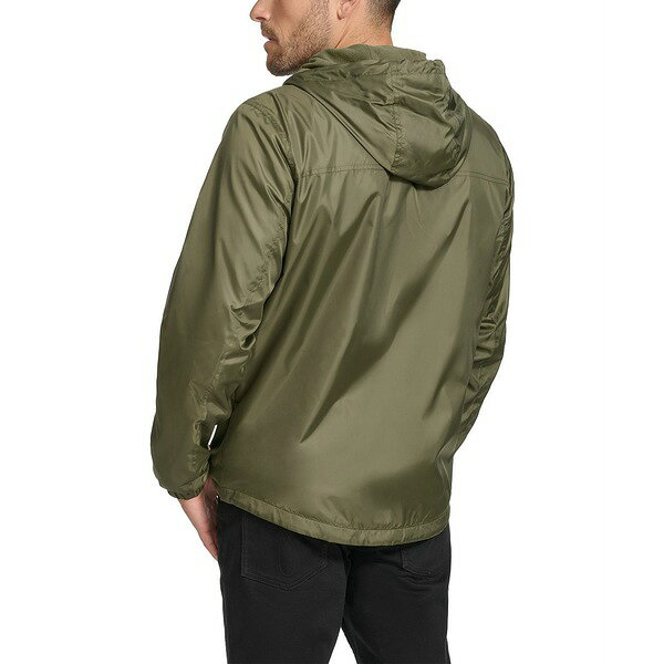 カルバンクライン メンズ ジャケット＆ブルゾン アウター Men's Polar Fleece Lined Windbreaker Olive