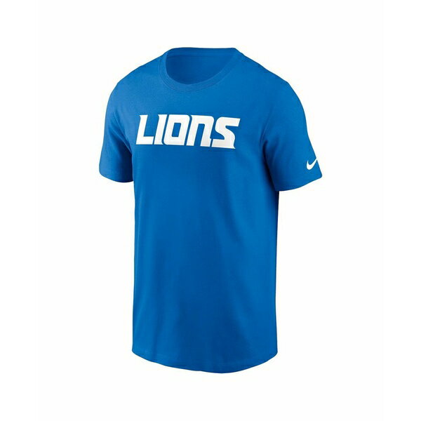 ナイキ メンズ シャツ トップス Men's Blue Detroit Lions Primetime Wordmark Essential T-Shirt Blue