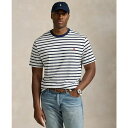 ラルフローレン メンズ シャツ トップス Men's Big & Tall Striped Jersey Crewneck T-Shirt White/newport Navy(4)