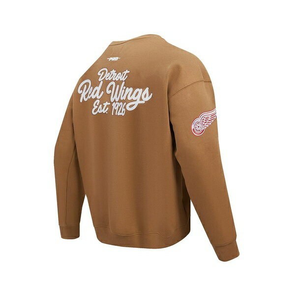 プロスタンダード メンズ パーカー・スウェットシャツ アウター Men's Brown Detroit Red Wings Paint the City Pullover Sweatshirt Brown