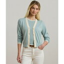 ラルフローレン レディース ニット&セーター アウター Women's Two-Tone Cotton-Blend Cardigan Aqua Pearl/ma...