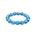 ブリング レディース ブレスレット・バングル・アンクレット アクセサリー Colorful Turkish Glass Bead Evil Eye Stretch Bracelet with Crystal Spacers Light blue(4)