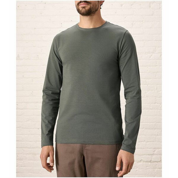 パクト メンズ シャツ トップス Men's Organic Cotton Luxe Stretch Jersey Slim Long Sleeve Tee Castor grey