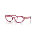 ヴェルサーチ レディース サングラス&アイウェア アクセサリー Women's Eyeglasses, VE3356 Transparent Light Pin...
