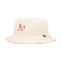 47ブランド レディース 帽子 アクセサリー 47 Brand Women's Natural Oakland Athletics Pollinator Buc...