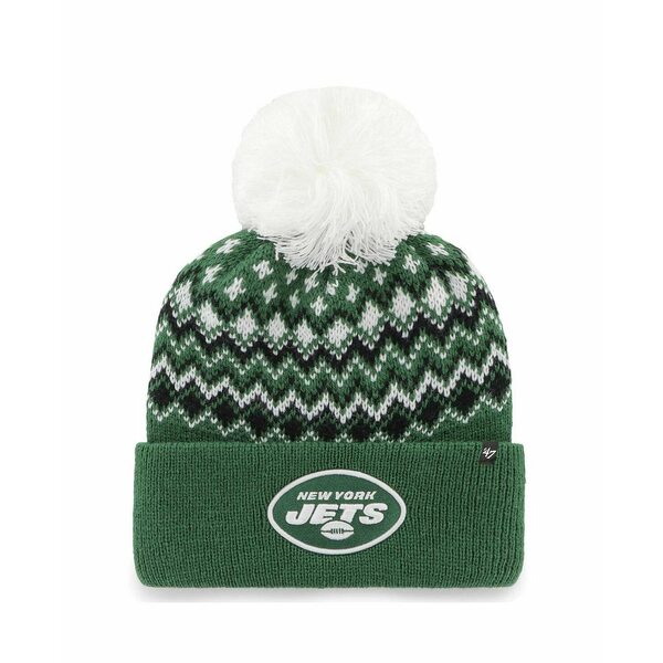 47֥ ǥ ˹ ꡼ Women's Green New York Jets Elsa Cuffed Knit Ha...