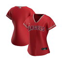 ナイキ レディース カットソー トップス Women's Red Los Angeles Angels Alternate Replica Team Jerse...