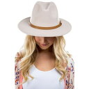 マーカスアドレール レディース 帽子 アクセサリー Women's Faux Leather Knotted Band Wool Blend Felt Hat Bone(4)