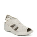 ビジーズ レディース サンダル シューズ Dream Washable Wedge Sandals Beige Fishnet Fabric