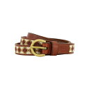 フライ レディース ベルト アクセサリー Women's 20mm Beaded Leather Belt Tan