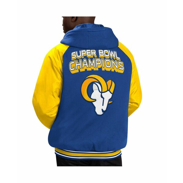 カールバンクス メンズ ジャケット＆ブルゾン アウター Men's Royal Los Angeles Rams Defender Raglan Full-Zip Hoodie Varsity Jacket Royal