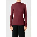 エンドレスローズ レディース カットソー トップス Women's Mock Neck Top Burgundy
