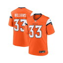 ナイキ メンズ シャツ トップス Men's Javonte Williams Denver Broncos Alternate Game Jersey Orange(4)