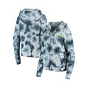 ニューエラ レディース パーカー・スウェットシャツ アウター Women's College Navy Seattle Seahawks Tie Dye Fle...