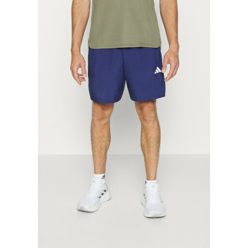 アディダス メンズ バスケットボール スポーツ ESSENTIALS WOVEN - Sports shorts - dark blue/white アディダス メンズ バスケットボール スポーツ ESSENTIALS WOVEN - Sports shorts - dark blue/white
