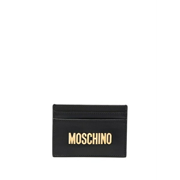 Moschino Men's Wallet Accessory Logo-plaque Cardholder Black