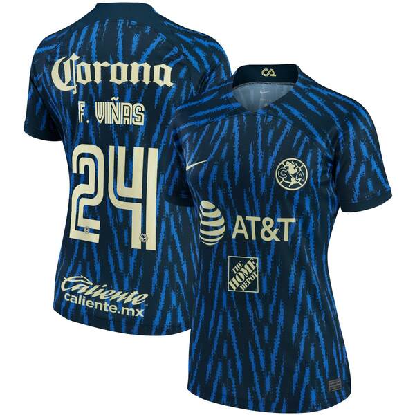 iCL fB[X jtH[ gbvX Federico Vi?as Club America Nike Women's 2022/23 Away Replica Player Jersey Blue