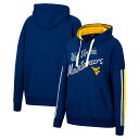 コロシアム レディース パーカー スウェットシャツ アウター West Virginia Mountaineers Colosseum Women 039 s Serena Oversized Sleeve Striping Pullover Hoodie Navy