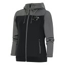 アンティグア レディース パーカー・スウェットシャツ アウター Carolina Panthers Antigua Women's Metallic Logo Protect FullZip Jacket Steel/Charcoal