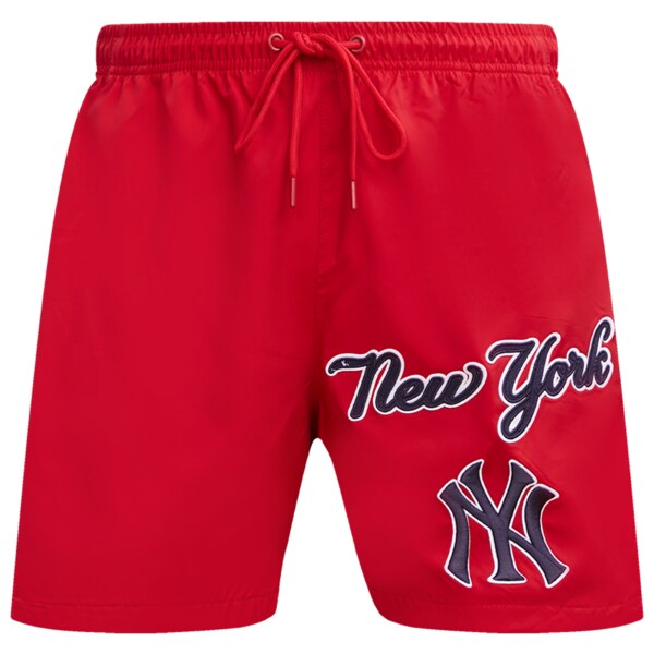 プロスタンダード メンズ カジュアルパンツ ボトムス Pro Standard Yankees Neutral Script TC Woven Shorts Red/Red