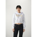 ベルサーチ レディース パーカー・スウェットシャツ アウター LOGO THICK FOIL - Hoodie - white/gold-coloured