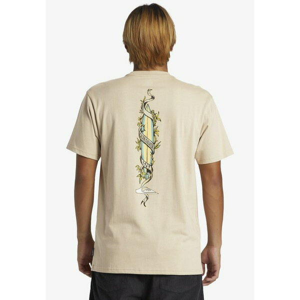 楽天astyクイックシルバー メンズ Tシャツ トップス STEP UP - Print T-shirt - beige