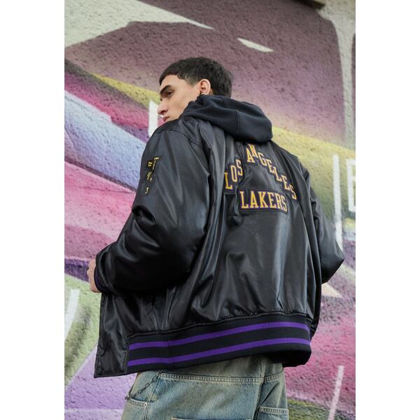 ナイキ メンズ バスケットボール スポーツ NBA LOS ANGELES LAKERS CITY EDITION JACKET - Club wear - black/amarillo