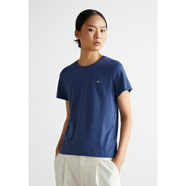 Kg fB[X TVc gbvX SHIELD - Basic T-shirt - dusty blue sea