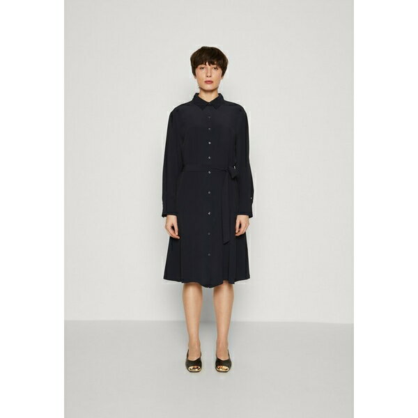 トミー ヒルフィガー レディース ワンピース トップス FLUID LS KNEE - Shirt dress - desert sky