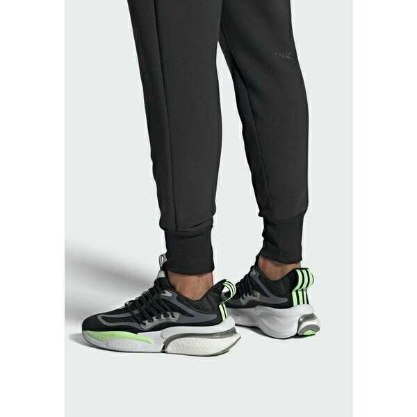 アディダス メンズ バスケットボール スポーツ ALPHABOOST V1 - Training shoe - core black charcoal solid grey green spark