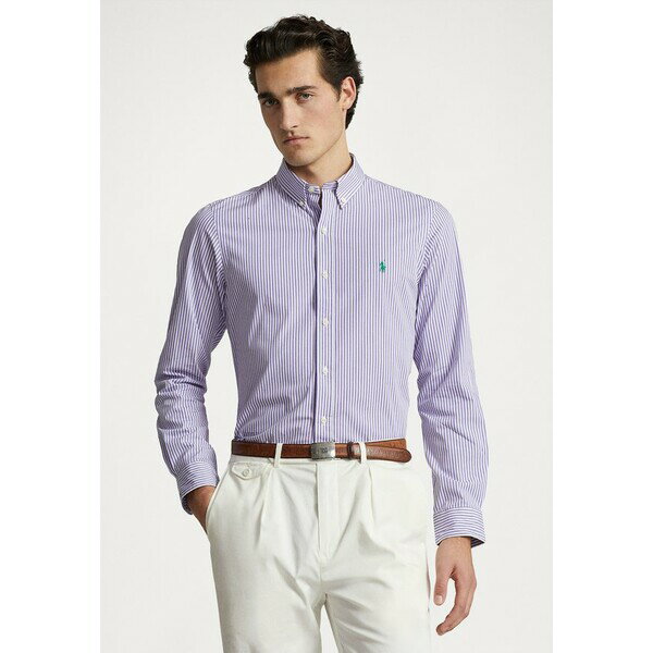 ラルフローレン メンズ シャツ トップス SLIM FIT STRIPED STRETCH POPLIN SHIRT - Shirt - lavender/white