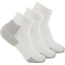 ソーロス レディース 靴下 アンダーウェア Thorlo Running Maximum Cushion Ankle Socks - 3 Pack White/Platinum