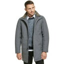 楽天astyカルバンクライン メンズ ジャケット＆ブルゾン アウター Men's Urban Walker Coat with Detachable Faux Rabbit Fur at Interior Collar Charcoal