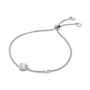 マイケルコース メンズ ブレスレット・バングル・アンクレット アクセサリー Sterling Silver Cubic Zirconia Slider Bracelet Silver