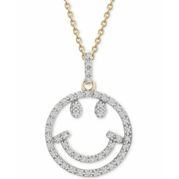 ラップド レディース ネックレス・チョーカー・ペンダントトップ アクセサリー Diamond Smiley Face 18