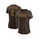 iCL fB[X TVc gbvX Women's Xander Bogaerts Brown San Diego Padres Name and Number T-shirt Brown