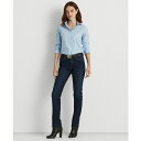 ラルフローレン レディース デニムパンツ ボトムス Petite Mid-Rise Straight Jean, Petite & Petite Short L...