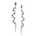 ベッツィジョンソン メンズ ピアス・イヤリング アクセサリー Faux Stone Snake Linear Earrings Blue, Gold