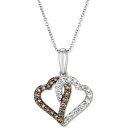 @ fB[X lbNXE`[J[Ey_ggbv ANZT[ Chocolate Diamond (1/5 ct. t.w.) & Nude Diamond (1/5 ct. t.w.) Interlocking Heart 18