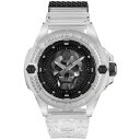 tBbvvC Y rv ANZT[ Men's The $kull Transparent Silicone Strap Watch 45mm Transparent